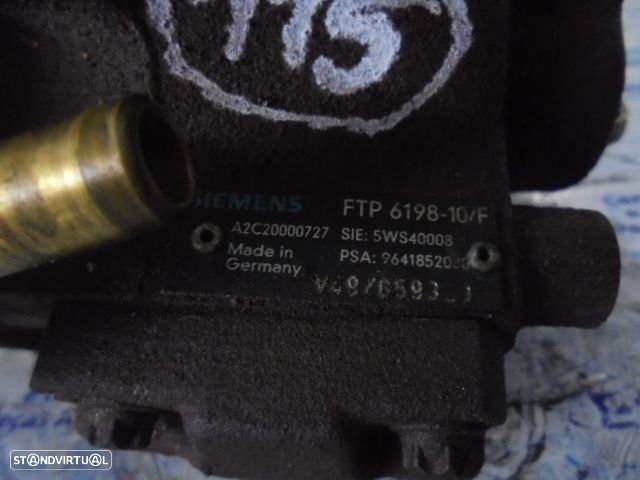 Bomba Injectora 9641852080 CITROEN C2 2004 1,4HDI 70CV SIEMENS CITROEN C3 2002 1.4HDI 0P SIEMENS CITROEN C3 1 FASE 1 2003 1.4HDI 70CV 5P BRANCO SIEMENS - 5