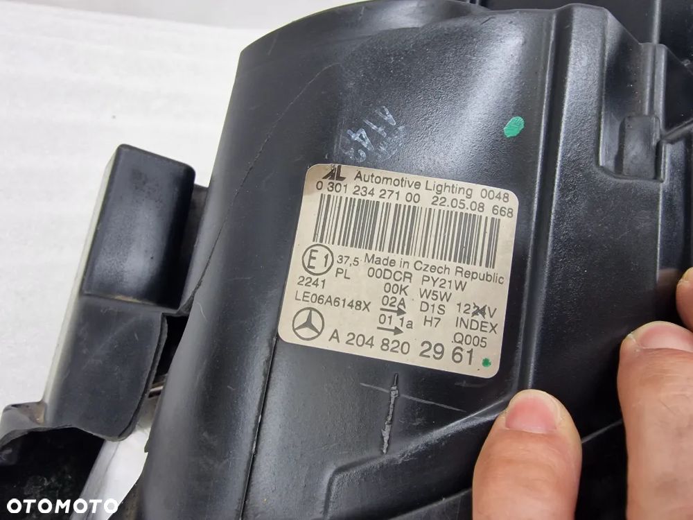 MERCEDES W204 06- XENON LEWY NIE SKRĘTNY LEWA LAMPA PRZEDNIA PRZÓD , NR A2048202961 , NR AUKCJI LL141 - 10