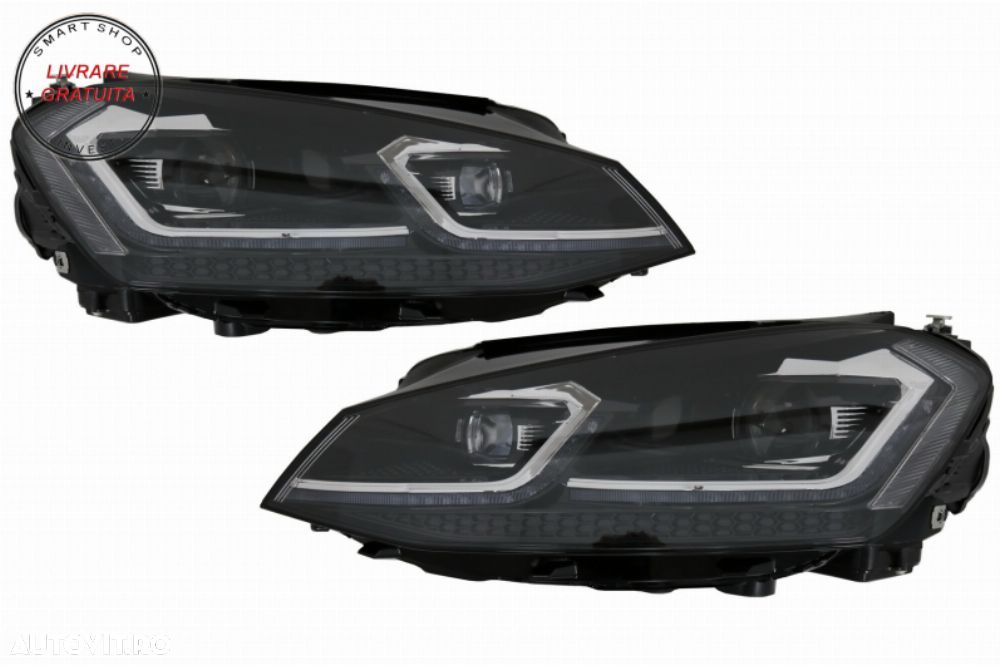 Kit Exterior Complet VW Golf VII 7 (2012-2017) cu Faruri LED Semnal Dinamic R-line- livrare gratuita - 11