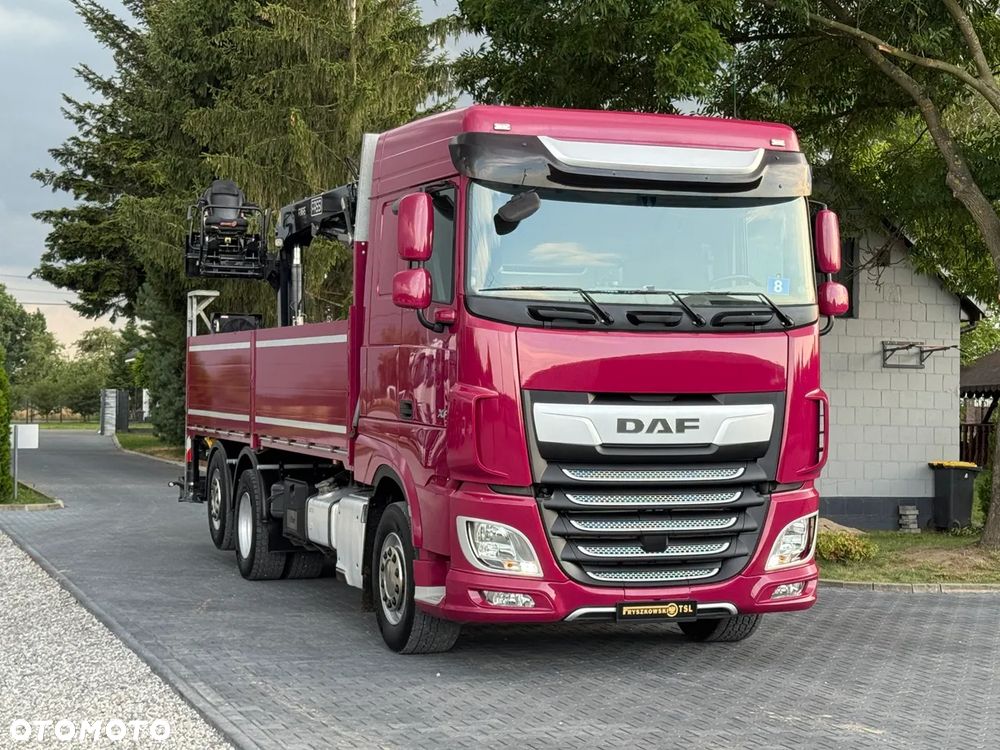 DAF XF 450/6X2/HDS HIAB FASSI F195AS/CAŁY NA PODUCHACH/CHWYTAK PALETOWY Z ROTATOREM/UDZWIG 1600 KG NA 11M/ Z NIEMIEC - 5