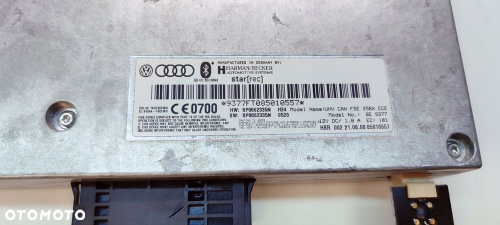 MODUŁ STEROWNIK BLUETOOTH TELEFONU AUDI A3 8P 8P0862335N - 2