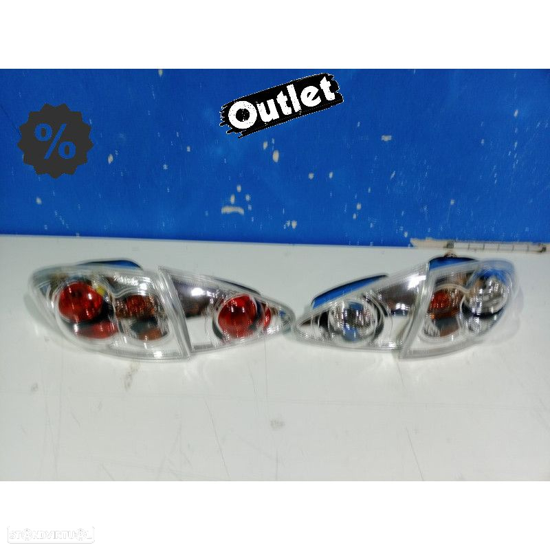 R146038C1 FAROLINS TRASEIROS ALFA ROMEO 147 FUNDO CROMADO - 5