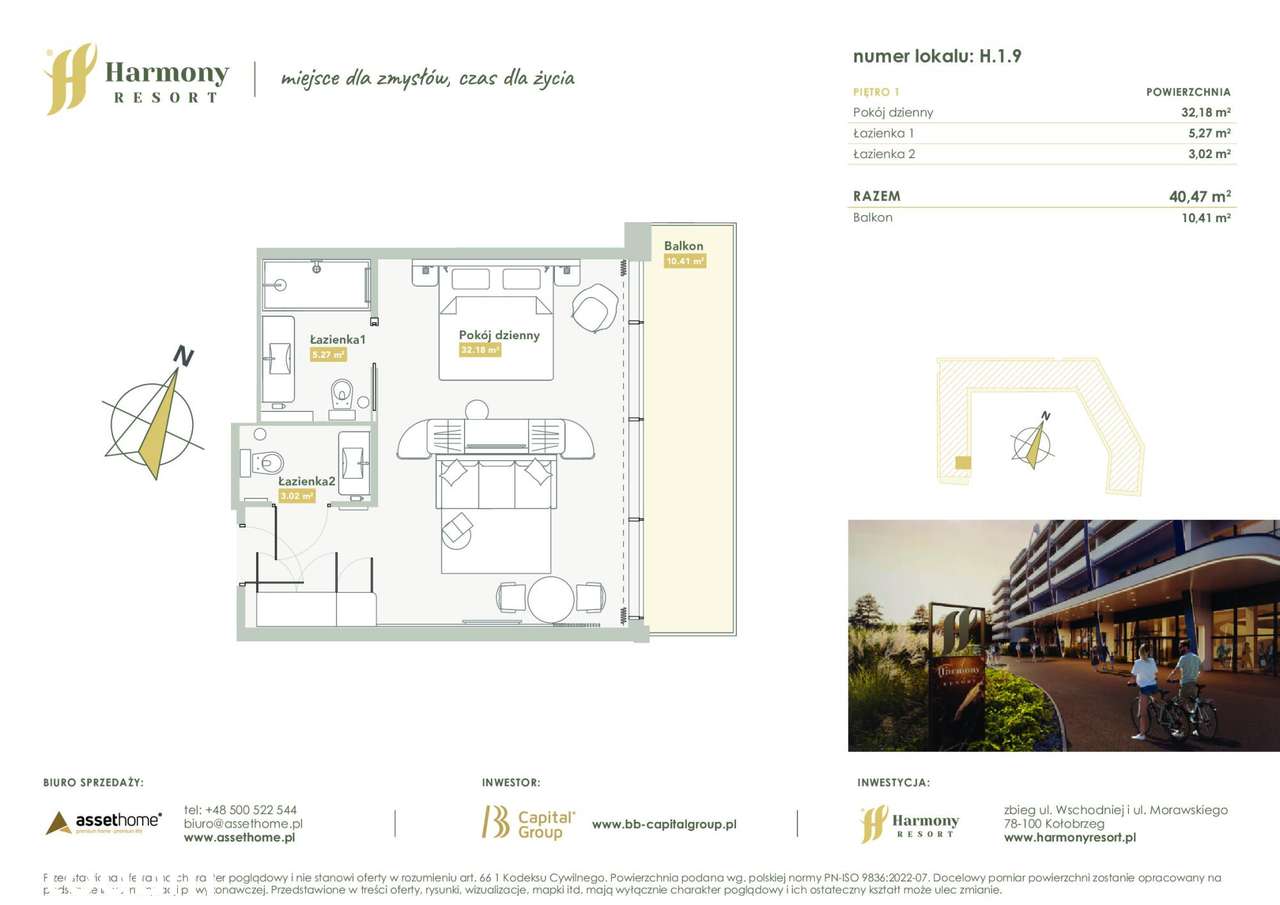 Harmony Resort | apartament 1-pok. | H.1.9
