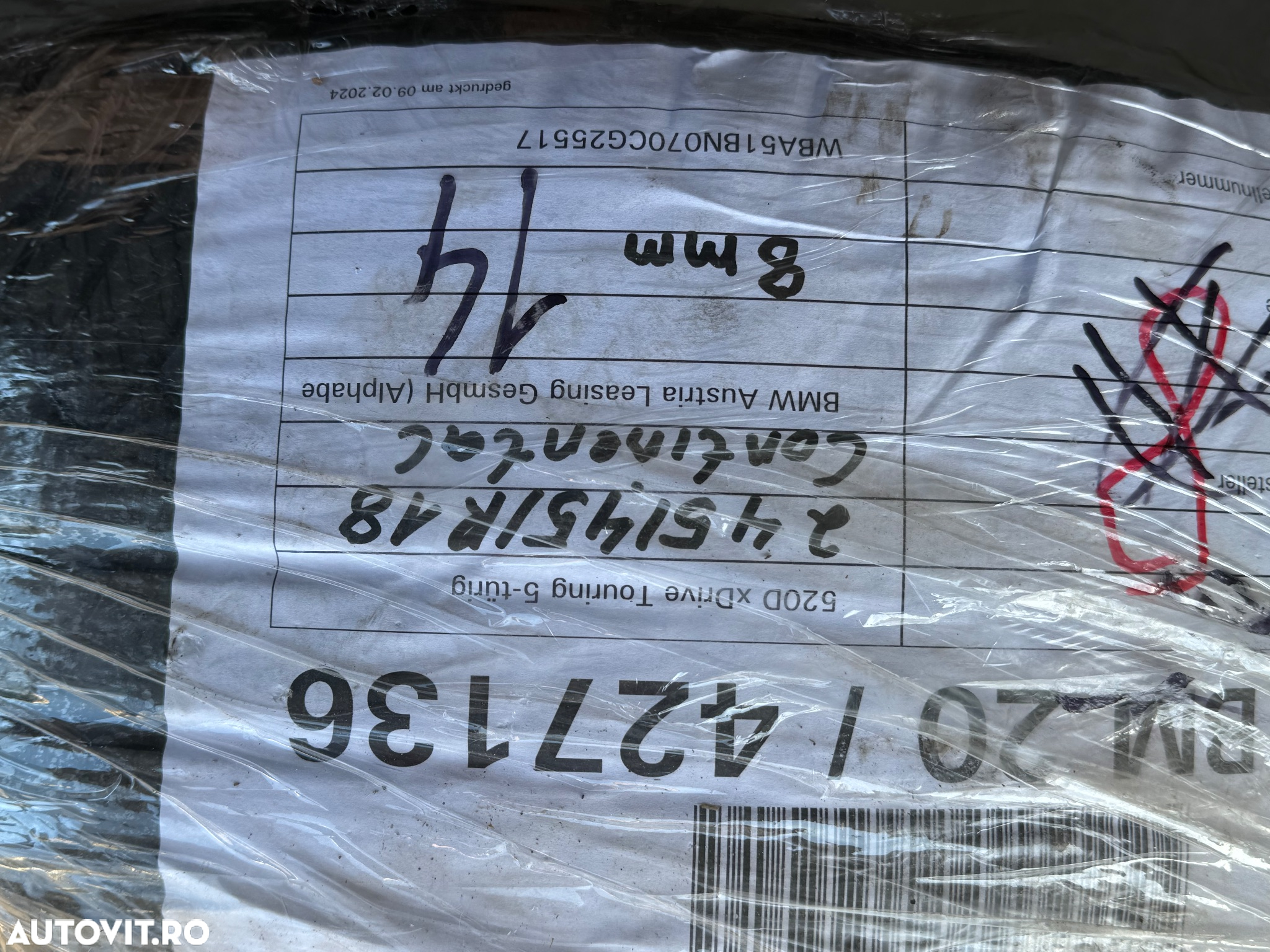 Vând jante originale BMW G30 520xdrive pe 18” cu anvelope de iarnă ca noi - 10
