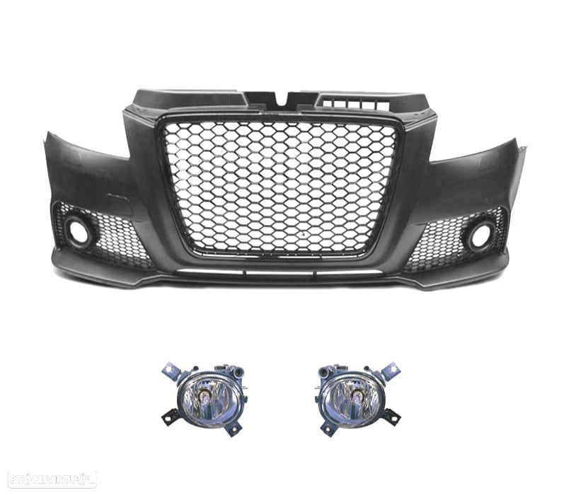 PÁRA-CHOQUES FRONTAL AUDI A3 8P 08-12 LOOK RS3 SEM PDC NEVOEIRO - 1