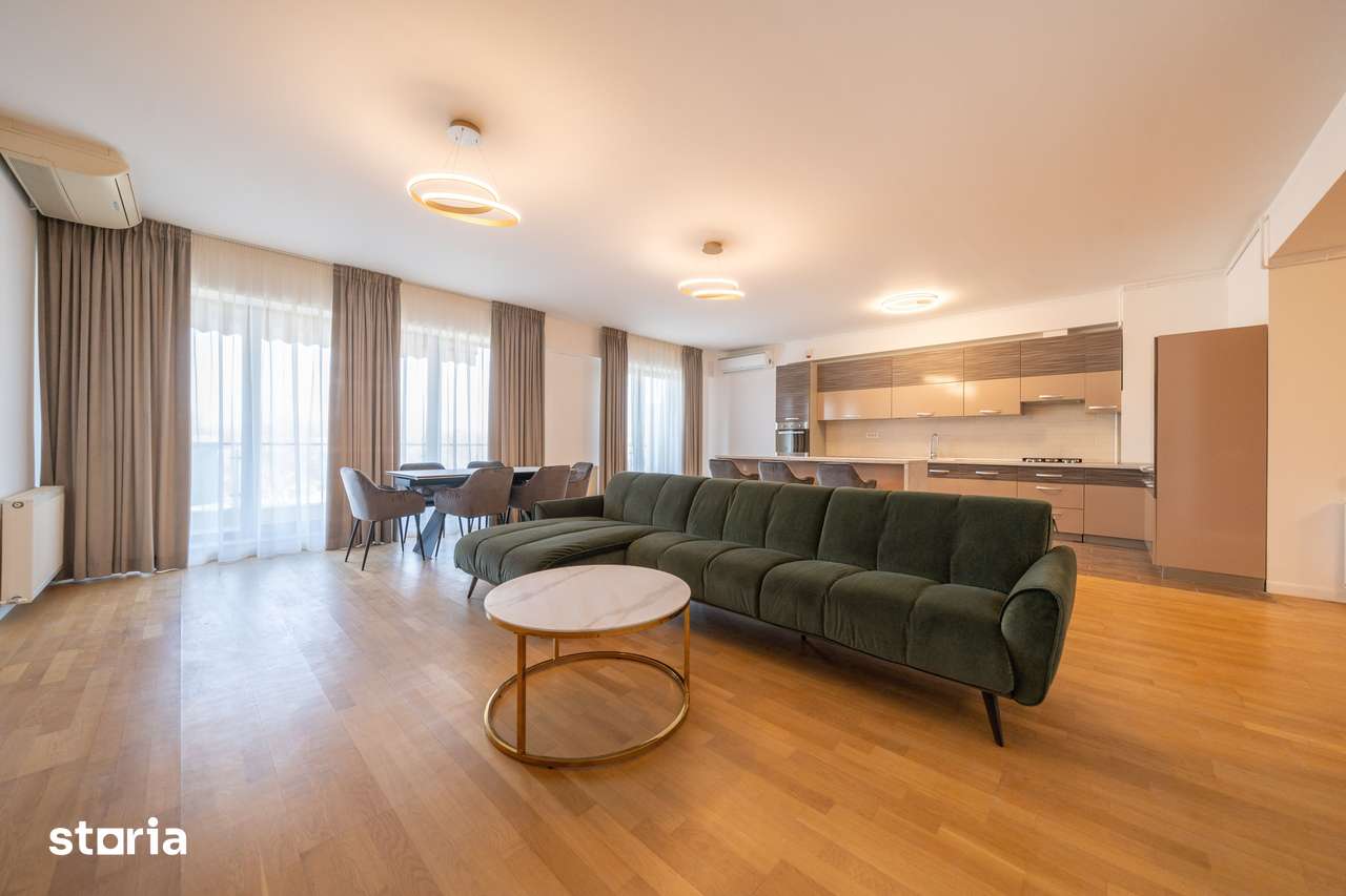Herastrau, apartament de 4 camere mobilat Rovere — fotografia 1