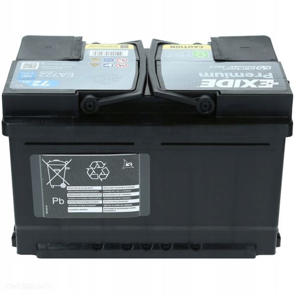 Akumulator Exide Premium 72Ah 720A EA722 P - 7