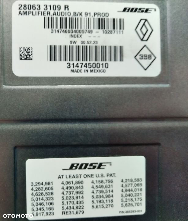 Renault Laguna III 3 wzmacniacz amplituner Bose 280633109R - 3