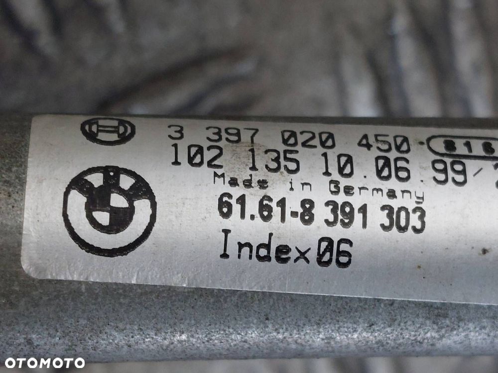 MECHANIZM WYCIERACZEK + SILNICZEK PRZÓD + RAMIONA BMW E46 8391303 8362155 - 5