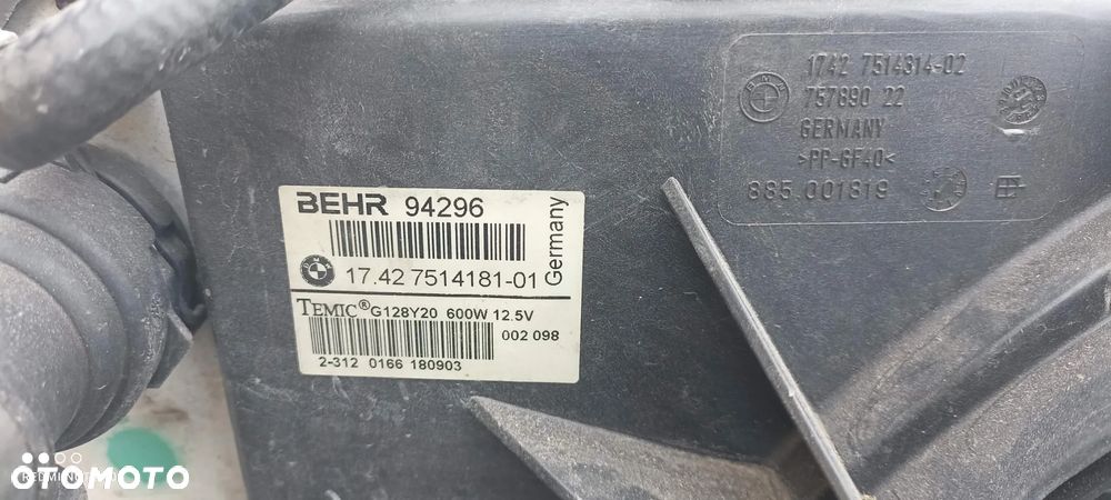 BMW E60 4.4 545 KOMPLET CHŁODNIC Wentylator WODA Wody Klimatyzacji - 6