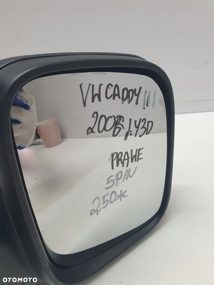 LUSTERKO PRAWE 5 PIN VW CADDY III 2006 ROK KOD LY3D - 7