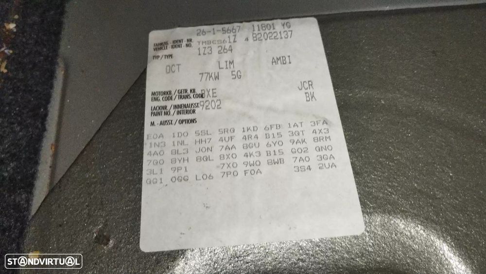 MOTOR COMPLETO SKODA OCTAVIA II 2007 - 9