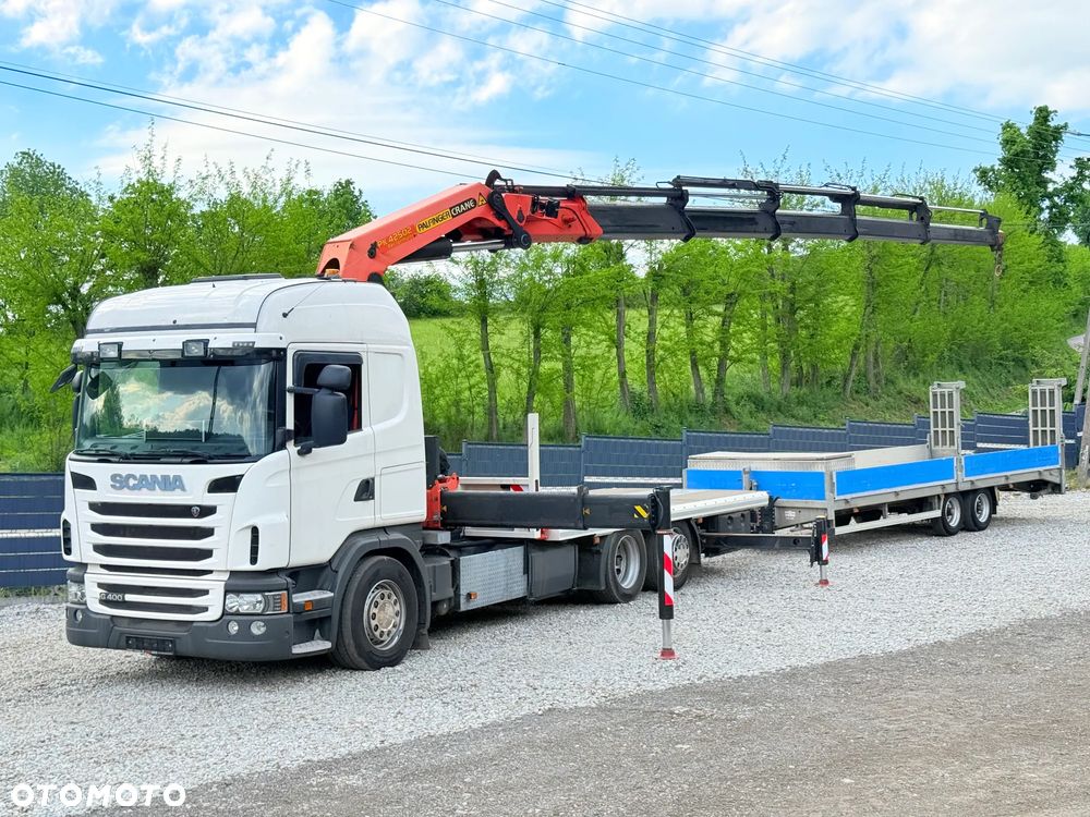 Scania * SCANIA G400 * Zestaw + Przyczepa * HDS Palfinger Kran PK 42500 * 3 Osie * Sprowadzona * Bardzo Dobry Stan * - 13