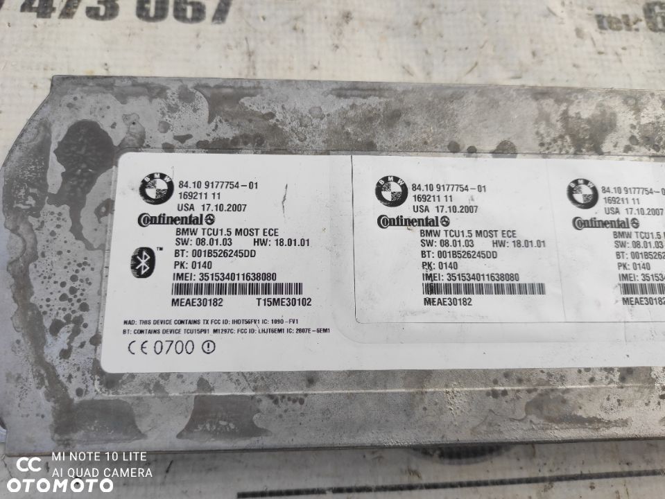 BMW E87 E90 E60 Moduł Bluetooth 9177754 - 2
