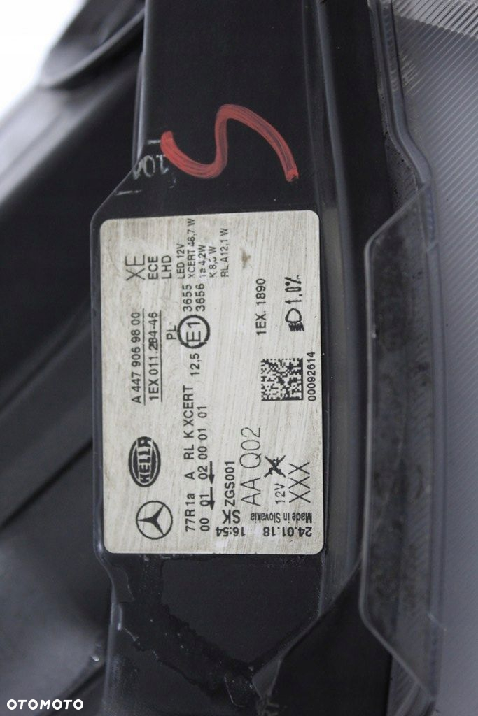 Mercedes Vito W447 Full Led Lampa Przód Przednia Prawa Uszkodzona - 9