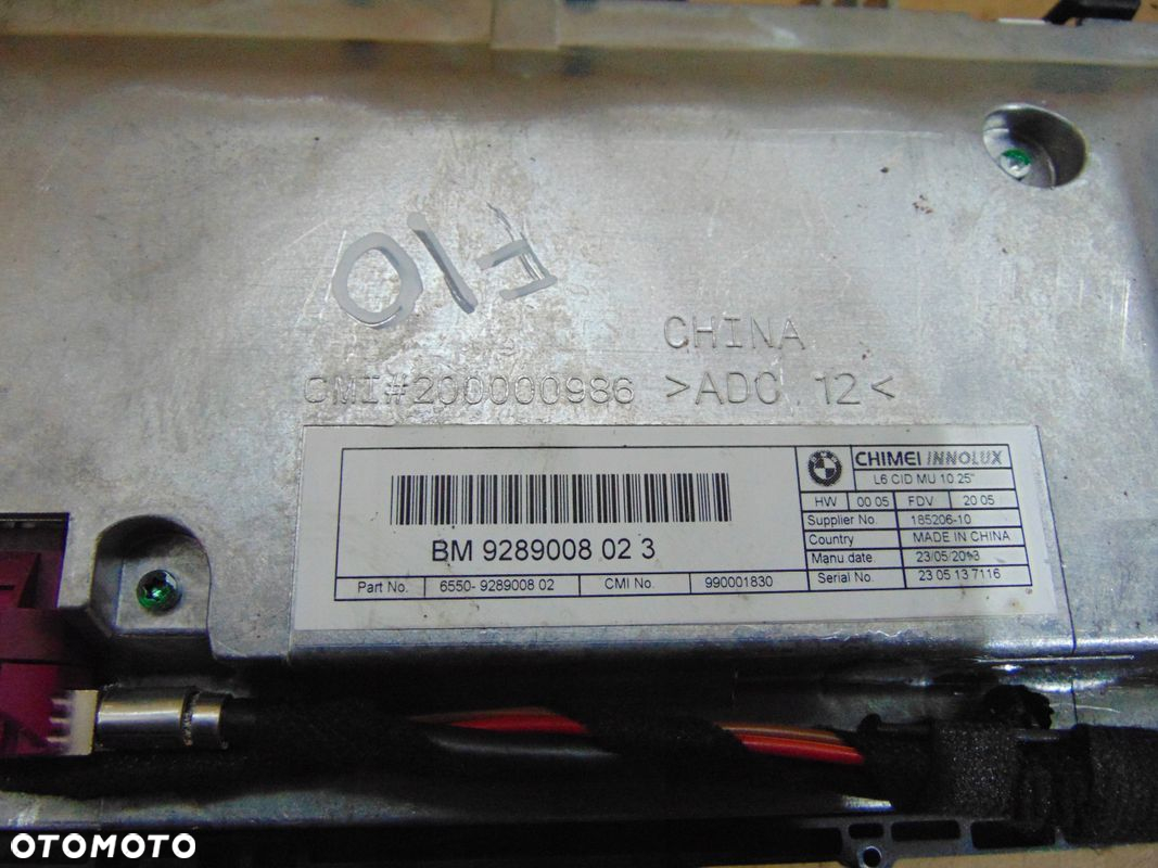 9289008 NAWIGACJA EKRAN WYSWIETLACZ BMW F10 F11 - 2