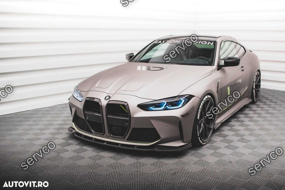 Prelungire bara fata Bmw Seria M4 G82 2021- v5 - Maxton Design Carbon - 8