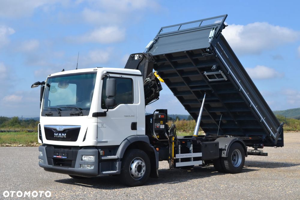 MAN TGM 15.290 18.290 Nowy 3-stronny Wywrot Kiper Wywrotka HDS Żuraw Hiab 099 Sterowanie radiowe Atego Axor Antos TGL - 12