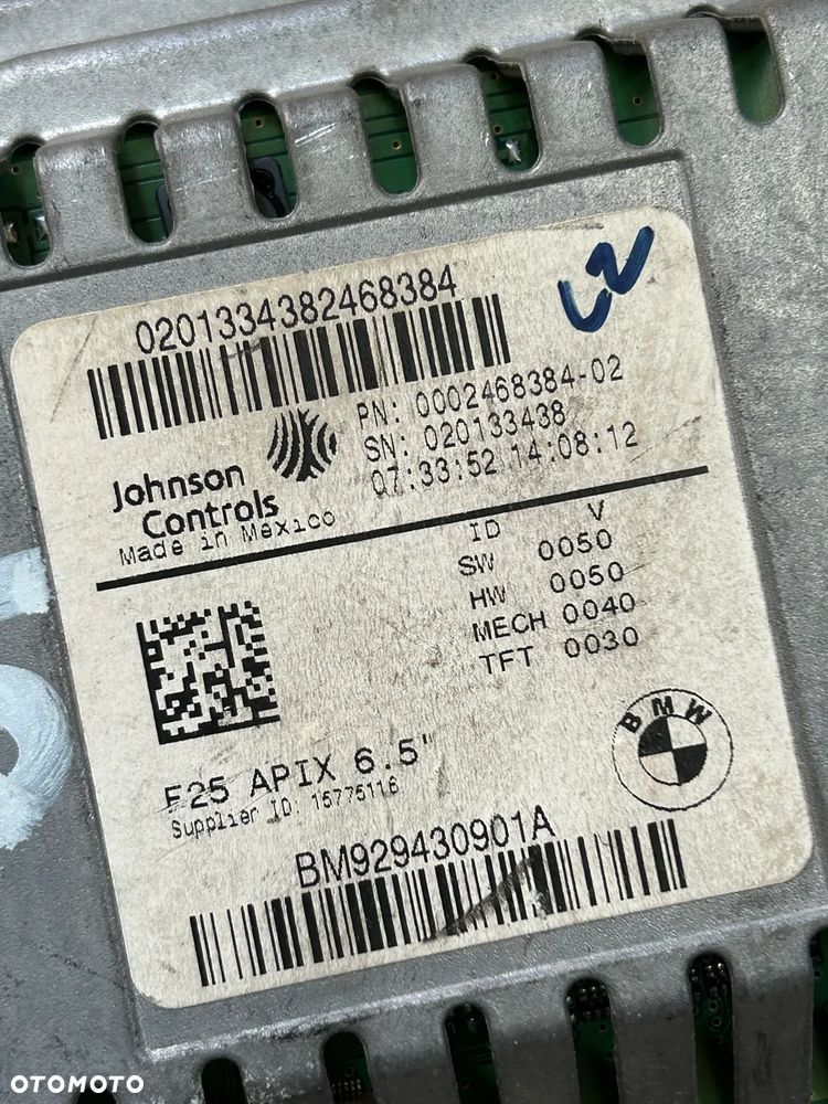 BMW X3 F25 EKRAN WYŚWIETLACZ MONITOR 9294309 - 3