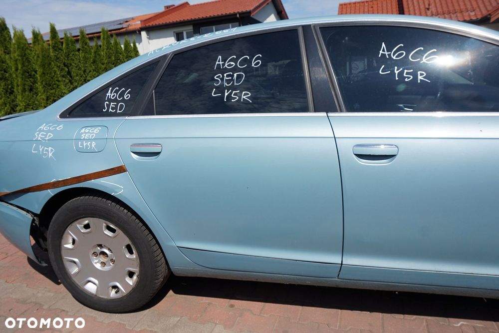 DRZWI TYLNE PRAWE A6 C6 SEDAN LY5R  NIEBIESKI AUDI 2004-2008 - 4