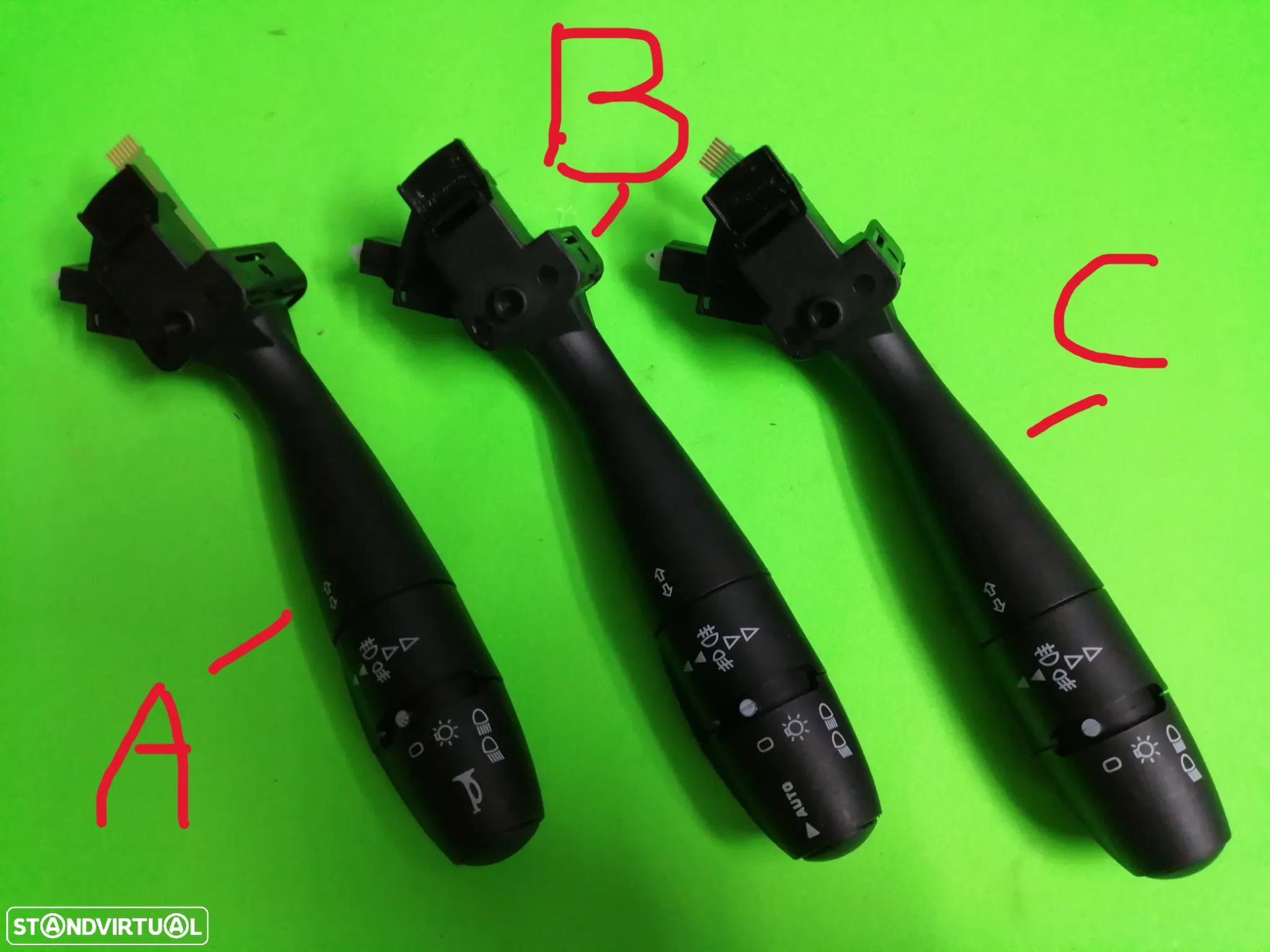 Manete das Luzes e Piscas Peugeot 206,307,308,407 Partner Citroen C3 C4 Berlingo NOVO - 2