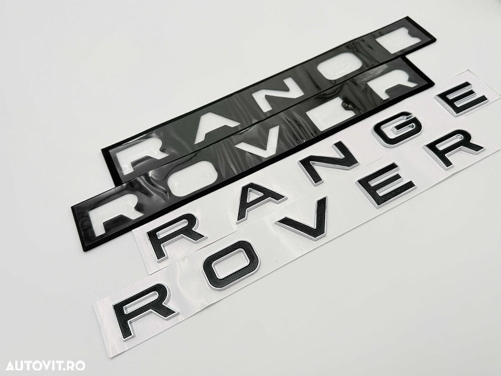Emblema Compatibila Range Rover fata/spate crom/negru - 2