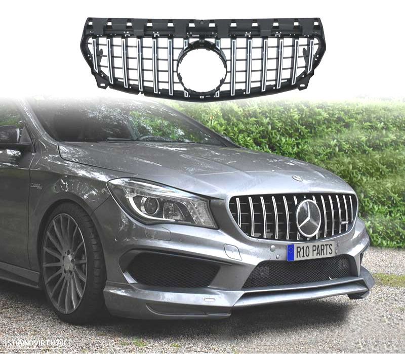 GRELHA MERCEDES CLA C117 16-18 LOOK AMG GT PRETO CROMADO - 1