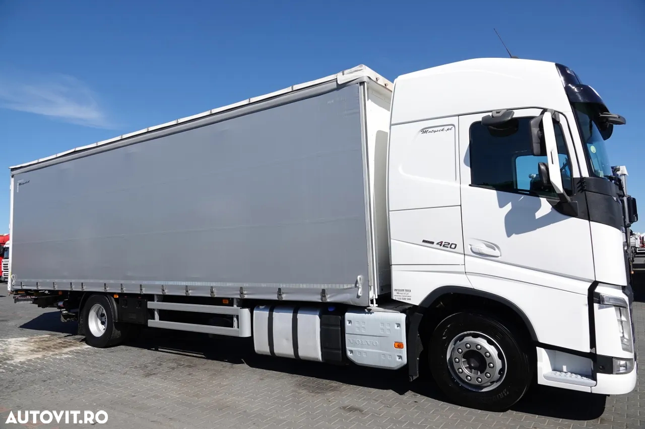 Volvo FH 420 / 4x2 / SOLÓWKA / CORTINA 9,10 M / I-PARK COOL / DHOLLANDIA ELEVATOR 2000KG / DUPA CONTRACTUL DE SERVICE - 11