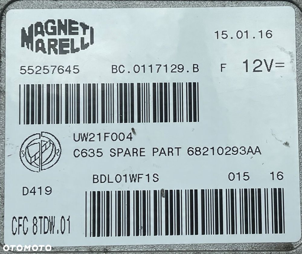 DODGE DART 2016 MODUŁ STEROWNIK SKRZYNI BIEGÓW TCM 68210293AA 55257645 - 11