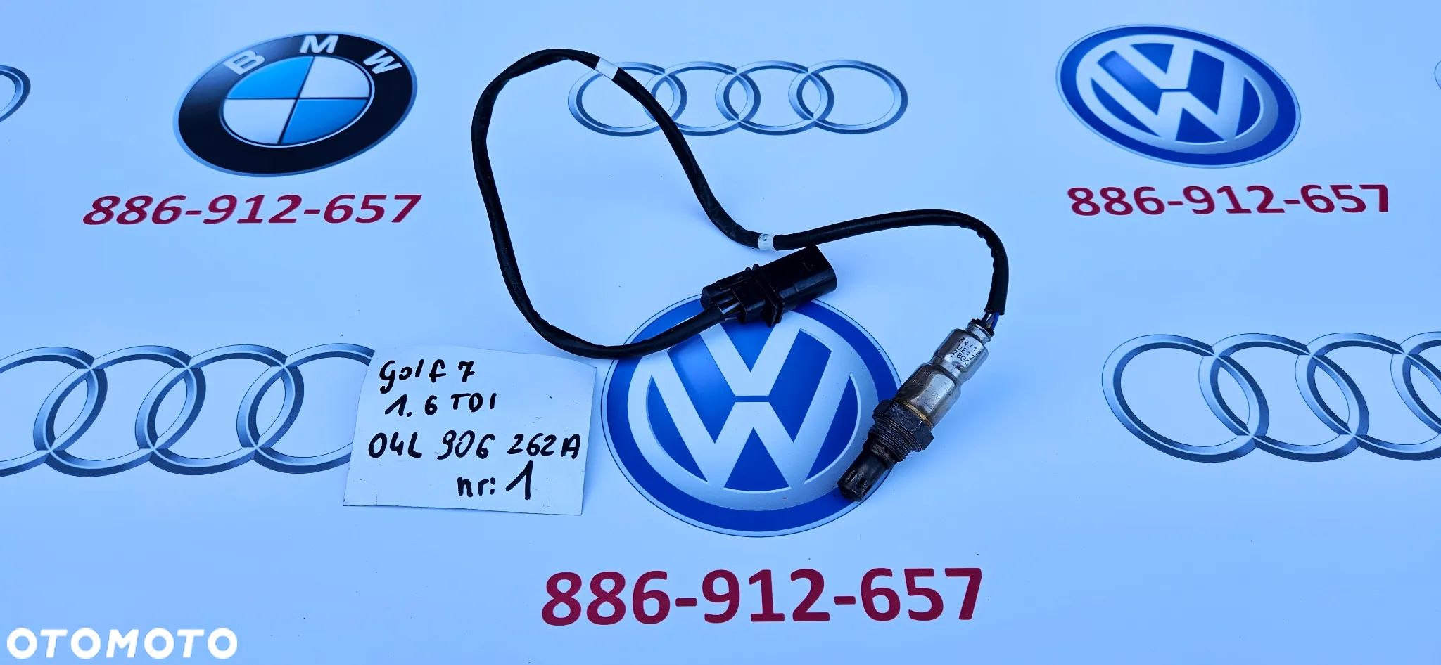 VW Golf VII 7 1.6 TDI 105 KM CLH CLHA czujnik temperatury spalin Sonda lambda 04L906262A - 1