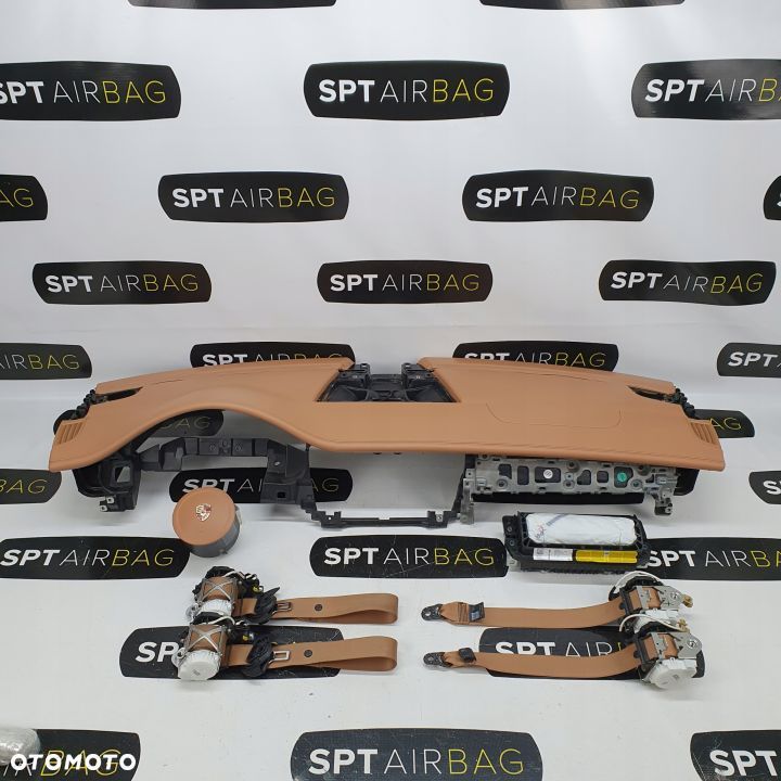 PORSCHE PANAMERA 970 DESKA ROZDZIELCZA KONSOLA KOKPIT PULPIT PODUSZKI AIRBAG AIR BAG PASY KIT SET - 1