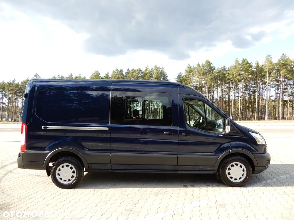 Ford Transit 2.0 DCiV 130 Km EcoBlue Wersja TREND L3H2 Blaszak Furgon 6-Cio Osobowy Doka Brygadowy Dubel + 1267 Kg Ładowność DMC 3500 Kg Stan Auta Jak Nowy UNIKAT !!! - 3
