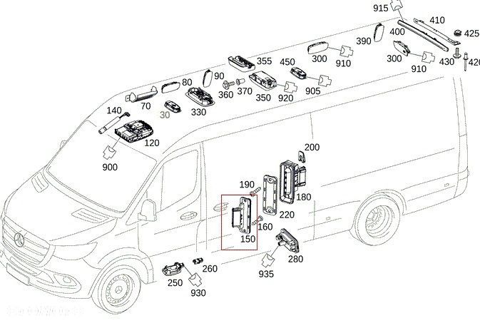 MERCEDES VITO VIANO W639 plytka kontaktowa drzwi - 6
