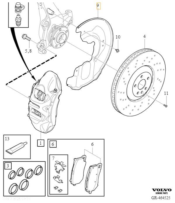 VOLVO XC60 II oslona tarcza kotwiczna POLESTAR lewa OE 31665625 - 3
