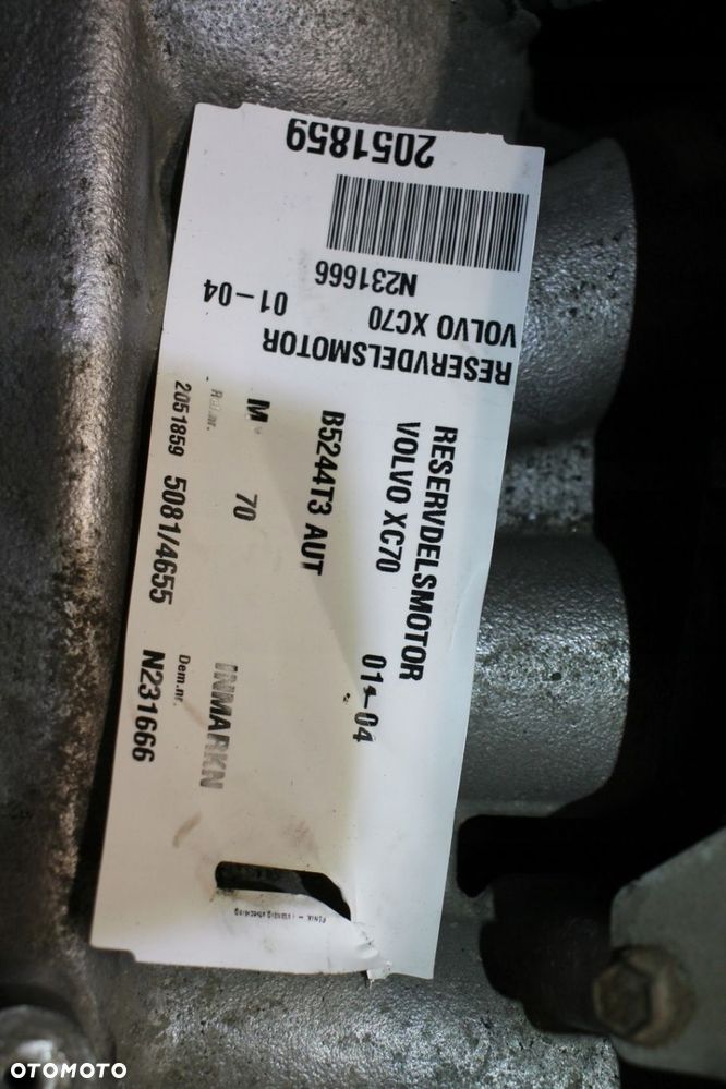 VOLVO V70 S60 S80 XC70 SILNIK 2.4T B5244T3 200 KONI - 2