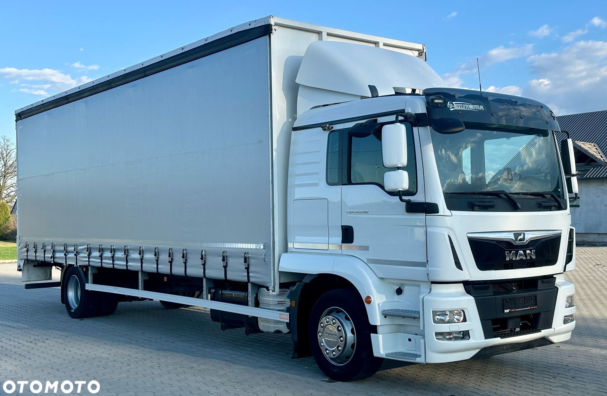 MAN TGM 18.290 / FIRANKA / WINDA / 22 EUROPALETY / AUTOMAT / SYPIALKA / 9 059 KG ŁADOWNOŚCI / NISKI PRZEBIEG / ZSUWANY DACH / EURO 6 - 1