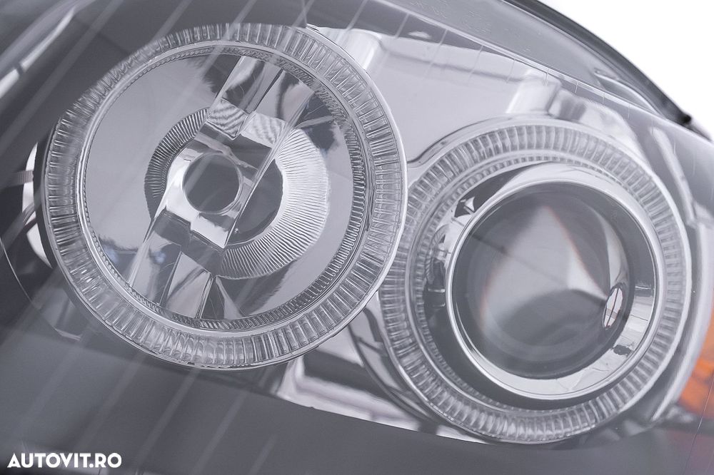 Faruri compatibile cu Audi A4 B7 (11.2004-03.2008) Angel Eyes Negru - 5