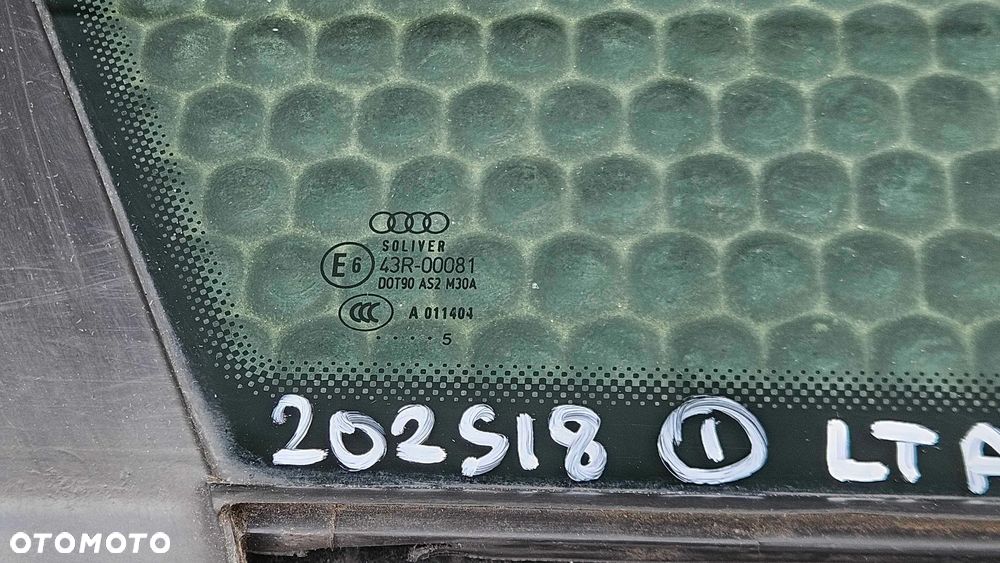 Szyba Szyby Karoseryjna Boczna Błotnik Trójkat LEWA PRAWA Tyl Tylna Pod Chrom Ramki Audi A6 C6 Sedan - 6