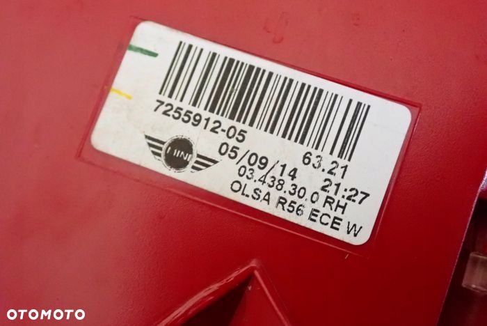 MINI COOPER R56 S LIFT 07-14 lampa prawa tylna tył - 3