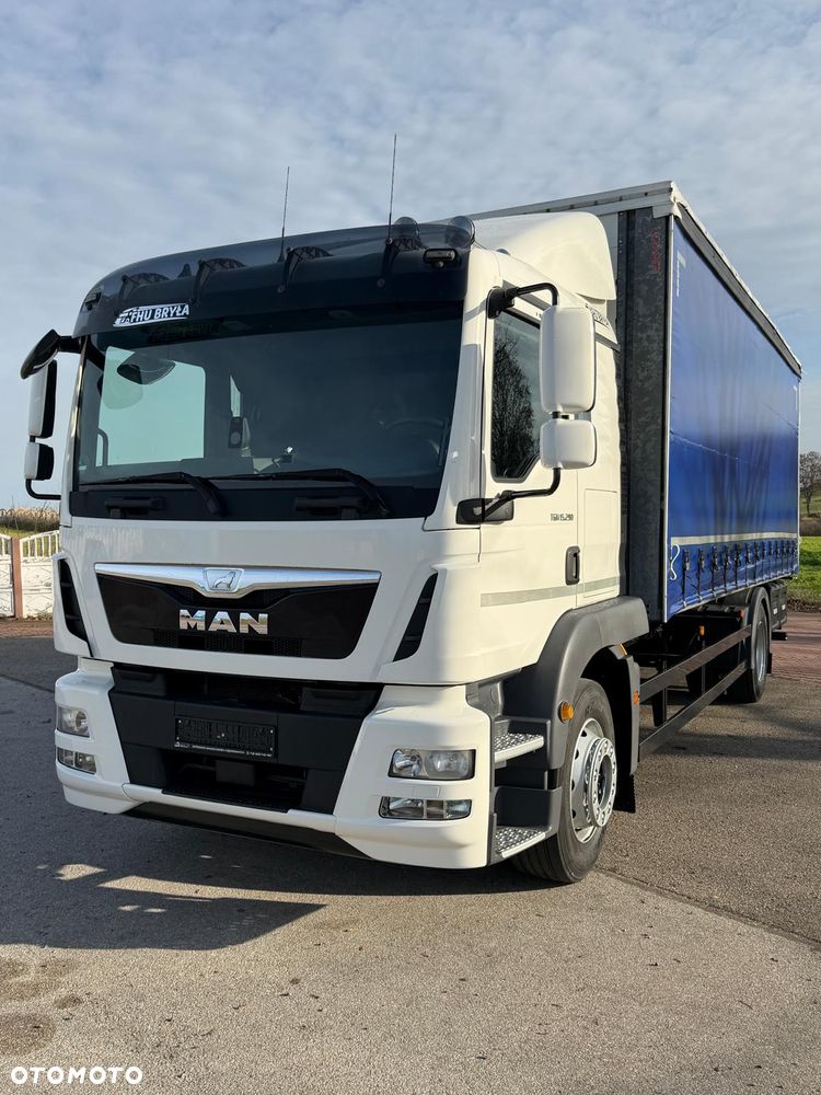 MAN TGM 15.290 / FIRANKA / 2016R / KLIMA POSTOJOWA /SPROWADZONY/ 8T ŁADOWNOŚĆ / 17 PALET / E6  / WINDA / - 1