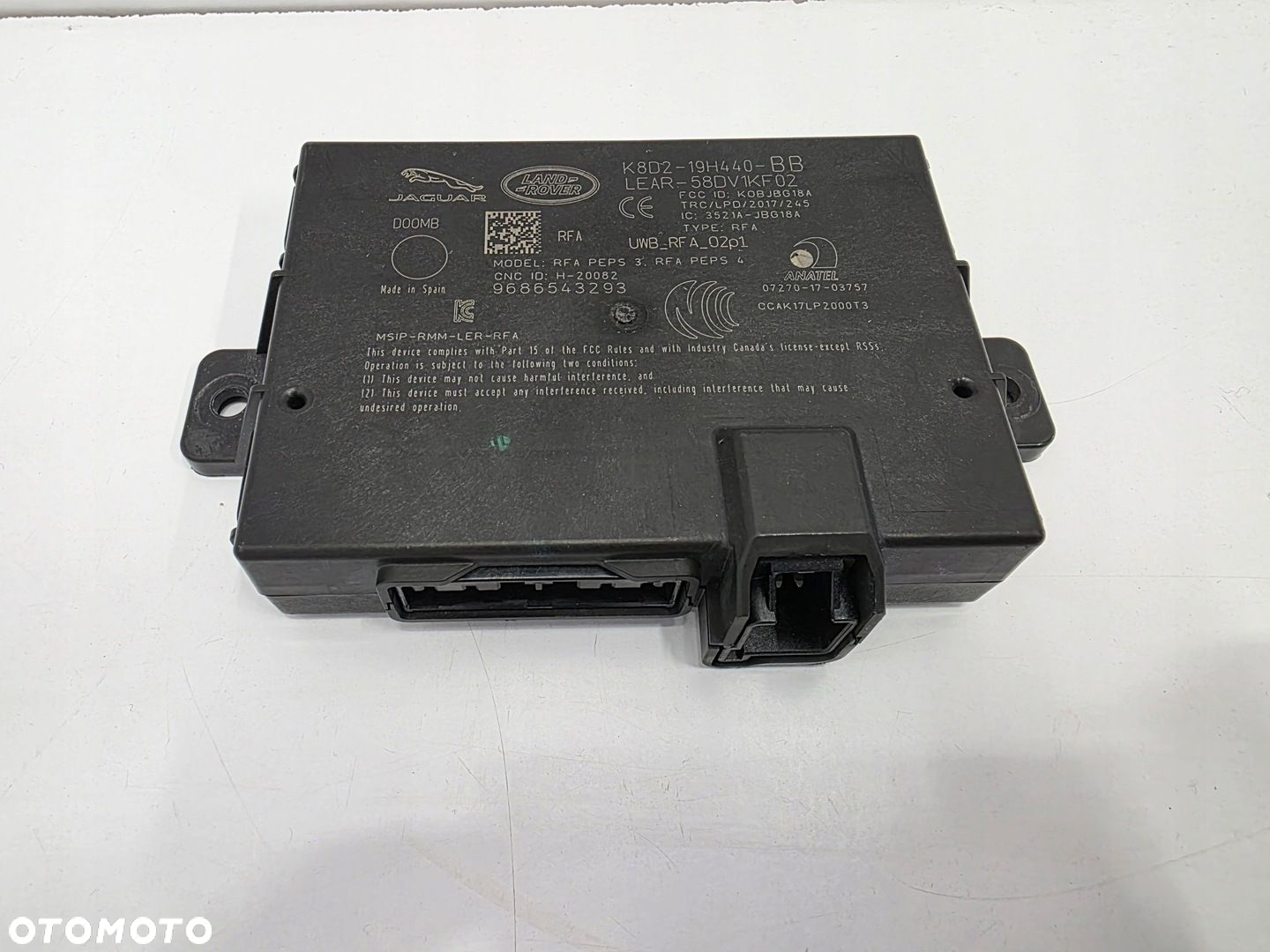 MODUŁ STERUJĄCY KEYLESS RANGE ROVER EVOQUE II L551 K8D2-19H440-BB - 2