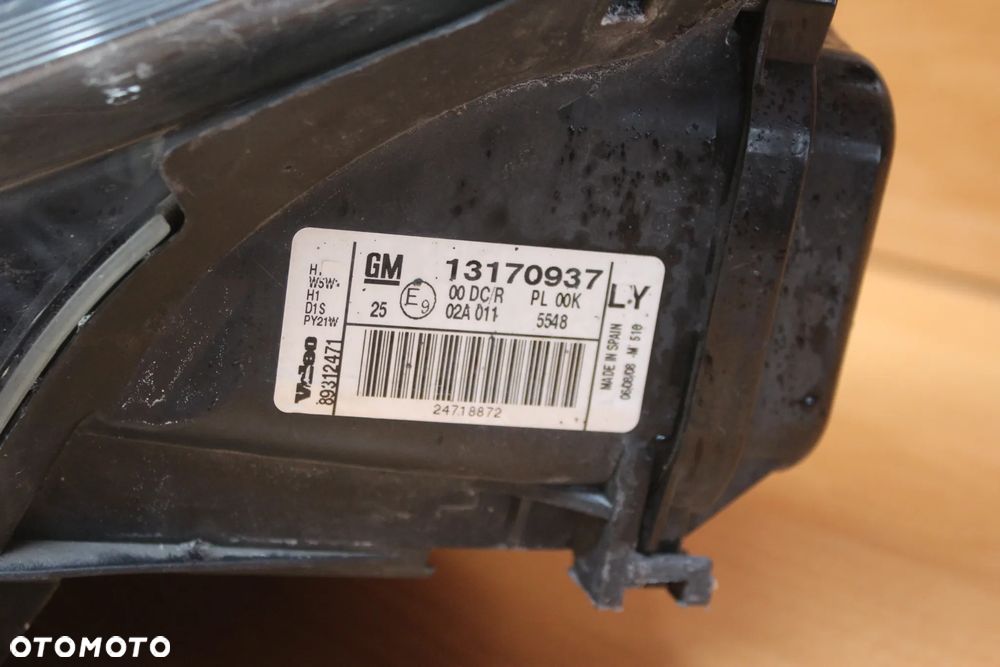 LAMPA LEWY PRZÓD PRZEDNIA LEWA BI-XENON SKRĘTNY CIEMNY OPEL VECTRA C SIGNUM LIFT EUROPA 13170937 - 8