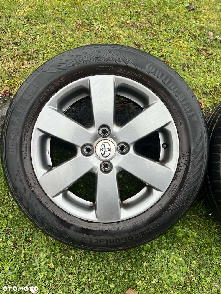 Alufelgi Toyota 15” 6Jx15 + opony Continental – komplet, dobry stan - 1