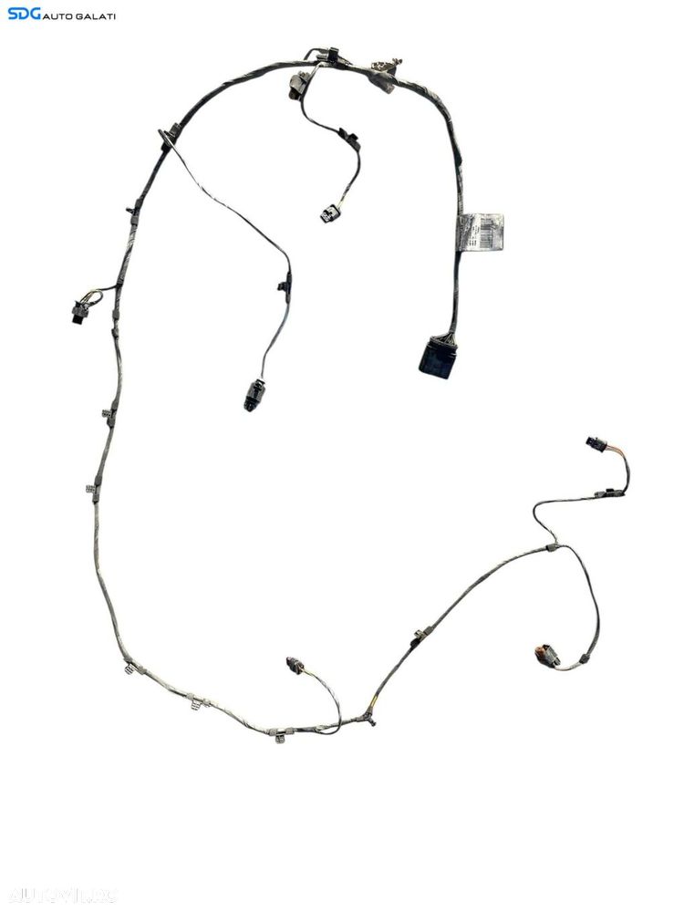 Cablaj Instalatie Electrica de pe Bara Spoiler Fata pentru Proiectoare Ceata Senzor Temperatura 4 Senzori Parcare PDC Parktronic Volkswagen Touareg 7P 2010 - 2014 Cod 7P6971095L [B4656] - 1