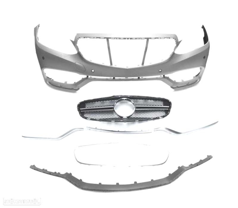 PARA-CHOQUES FRONTAL MERCEDES CLASE E W212 13-16 LOOK AMG E63 PDC - 3