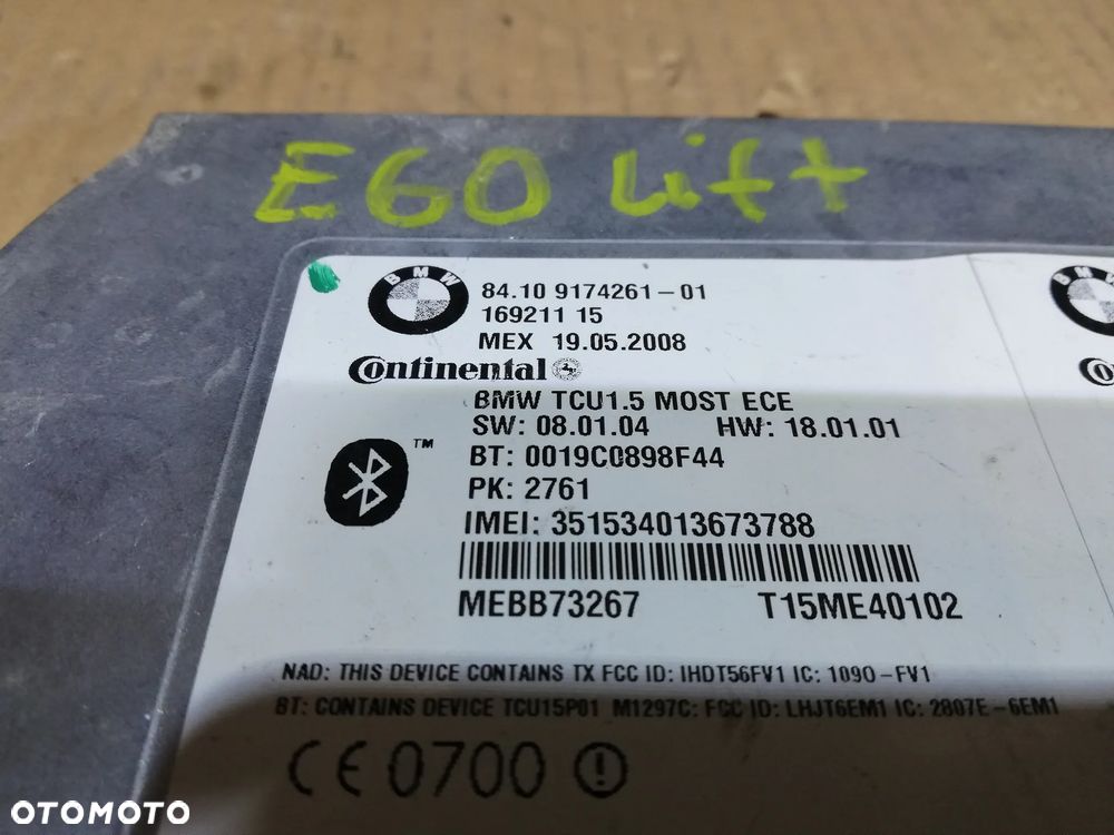BMW E60 MODUŁ BLUETOOTH 9174261 - 2