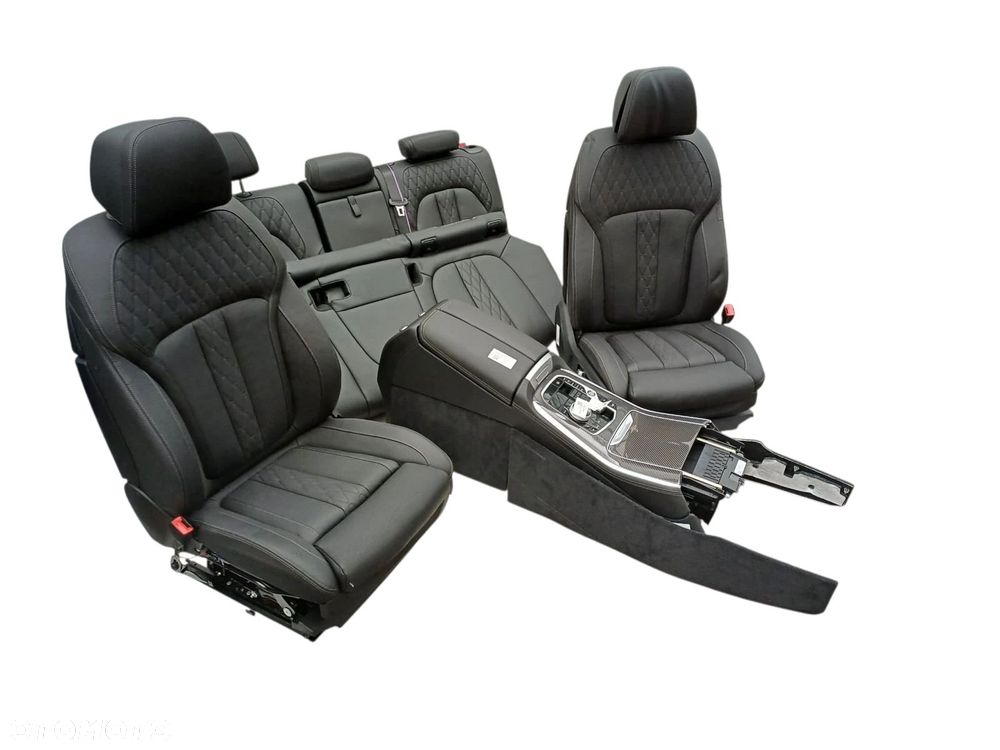 FOTEL FOTELE WNĘTRZE TAPICERKA PODŁOKIETNIK BMW X5 G05 INDIVIDUAL VASW Leather Merino black CENA BEZ WYBIERAKA I KONTROL - 4