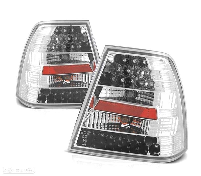 FAROLINS TRASEIROS LED VOLKSWAGEN VW BORA 98-05 CROMADOS - 1