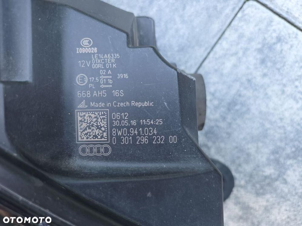 AUDI A4 S4 B9 8W0 8W Lampa prawa przód Full Led Dynamic 8W0941034 2016 - 10