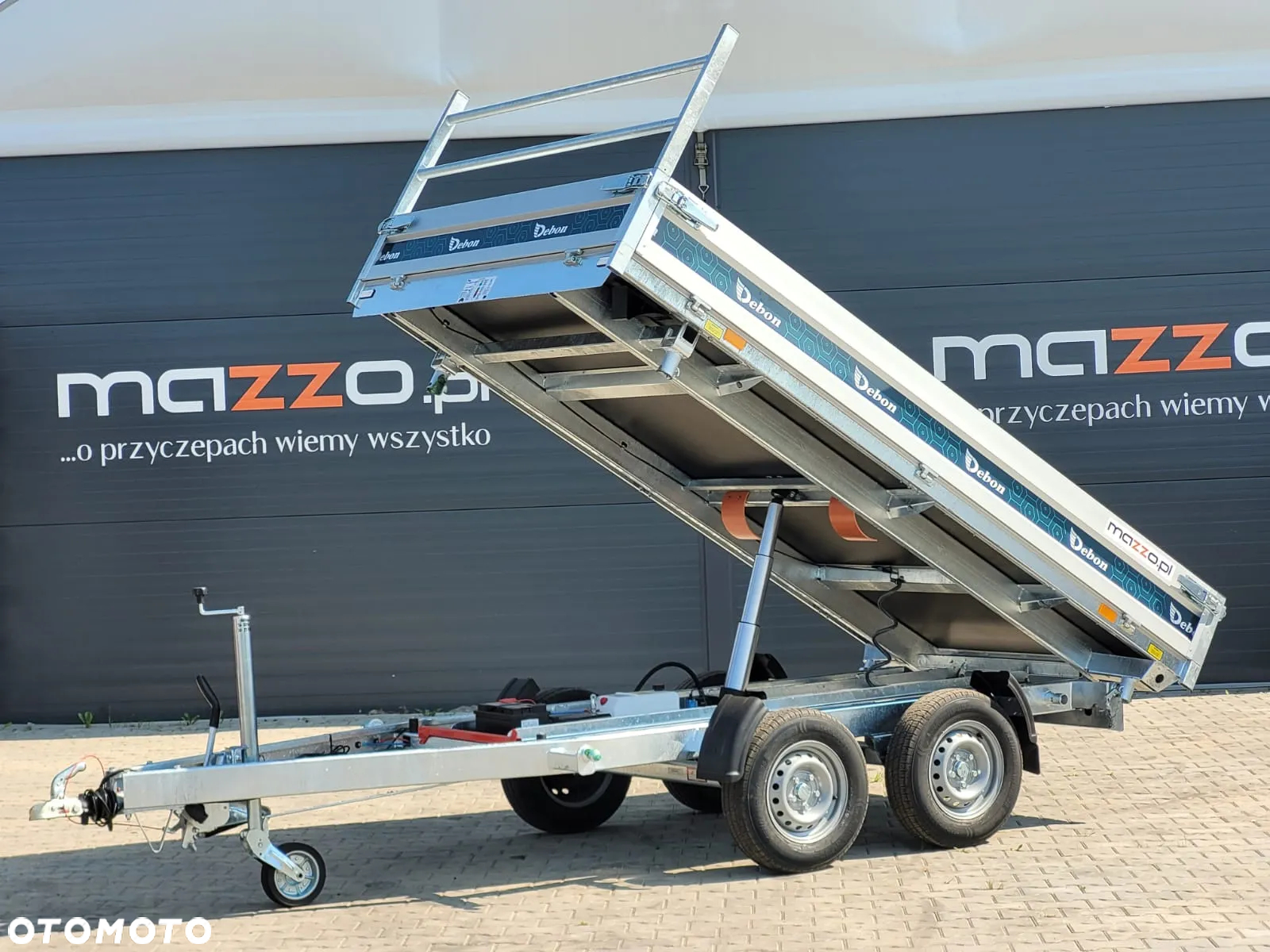 Debon Dostawa przyczepa wywrotka 306x180x30cm DMC2600kg POMPA ELEKTRYCZNA, WYWROT NA 3 STRONY - 9